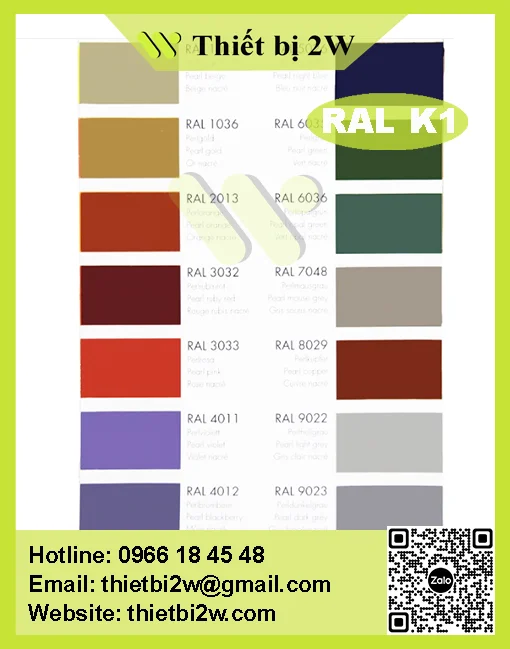 QUYỂN MÀU K1 HÃNG RAL