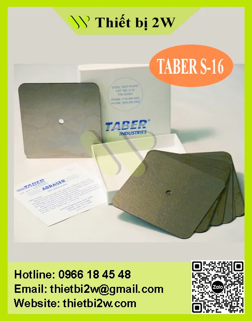 TẤM CHUẨN TABER S-16 CHẤT LIỆU THÉP TẤM CHUẨN TABER S-16 CHẤT LIỆU THÉP